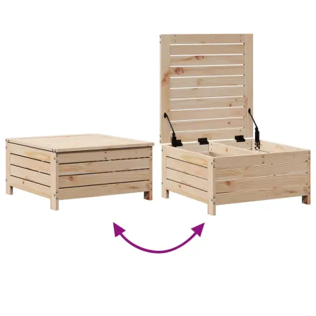 Salon de jardin 7 pcs bois de pin massif