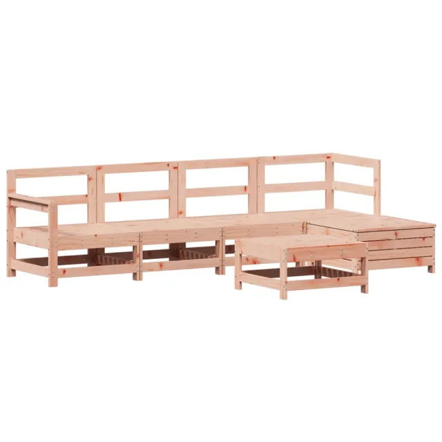 Salon de jardin 6 pcs bois massif sapin de douglas