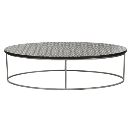 Tavolino da Caffè Home ESPRIT Nero Avorio 150 x 80 x 40 cm 2