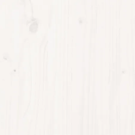 Salon de jardin 7 pcs blanc bois de pin massif