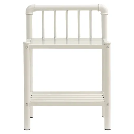 Tables de chevet 2 pcs Blanc et transparent Métal et verre