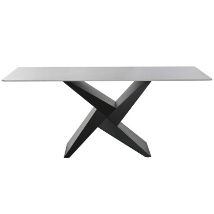 Tavolo da Pranzo Home ESPRIT Nero Metallo Ceramica 180 x 90 x 75 cm 2