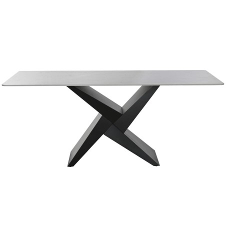 Esstisch Home ESPRIT Schwarz Metall aus Keramik 180 x 90 x 75 cm