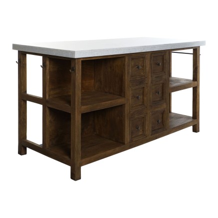 Mobile da cucina Home ESPRIT Bianco Marrone 168 x 76 x 92 cm