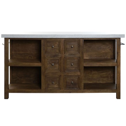 Mobile da cucina Home ESPRIT Bianco Marrone 168 x 76 x 92 cm 2