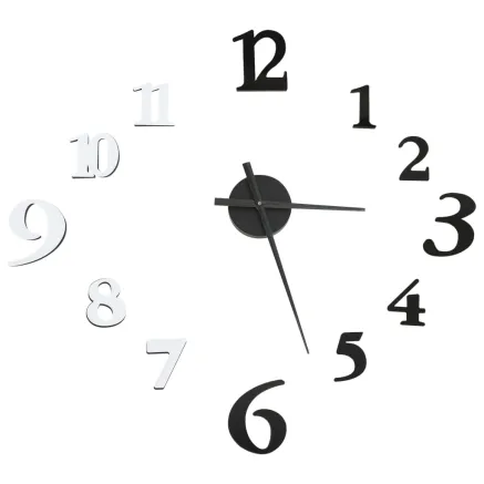 Horloge murale 3D Design moderne Noir et blanc 100 cm XXL 2