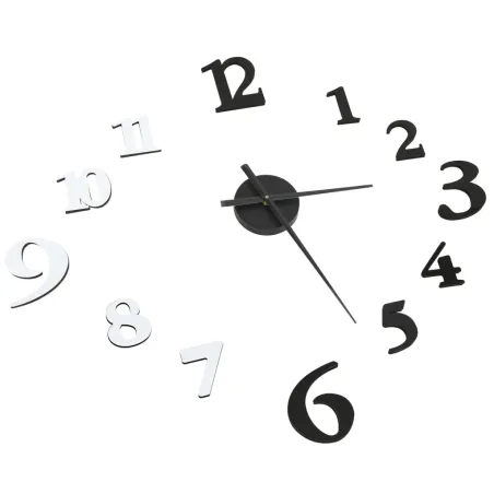 Horloge murale 3D Design moderne Noir et blanc 100 cm XXL