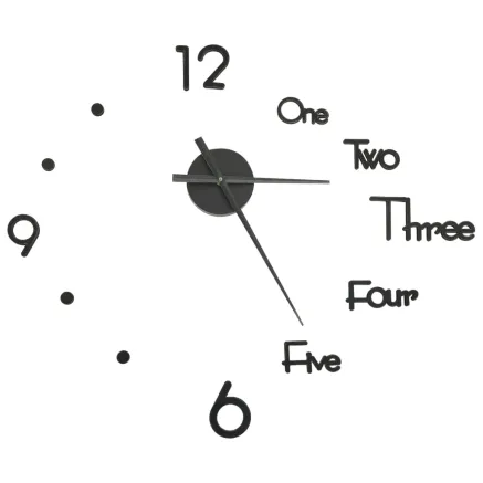 Horloge murale 3D Design moderne Noir 100 cm XXL 2