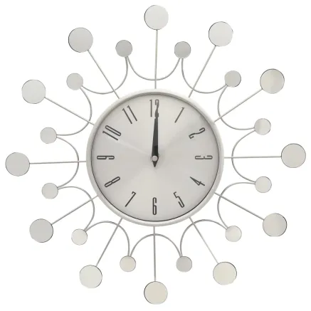 325165  Wall Clock Silver 40 cm Metal 2