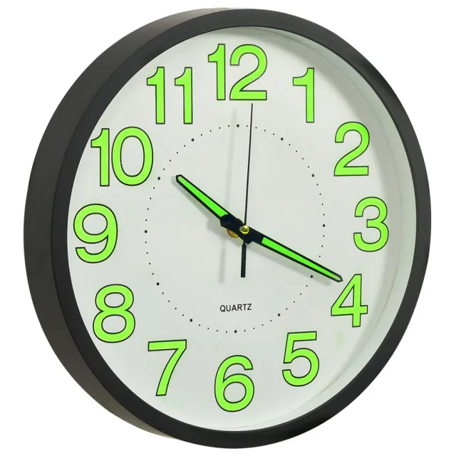 Horloge murale lumineuse Noir 30 cm