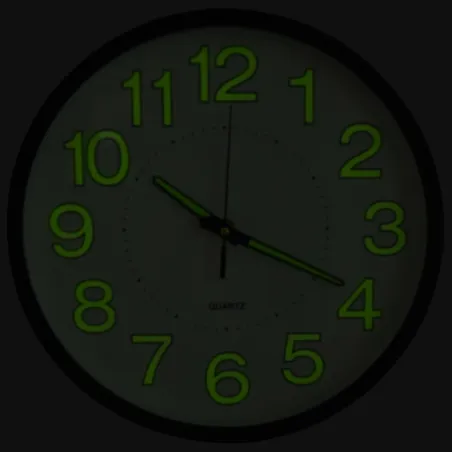 Horloge murale lumineuse Noir 30 cm
