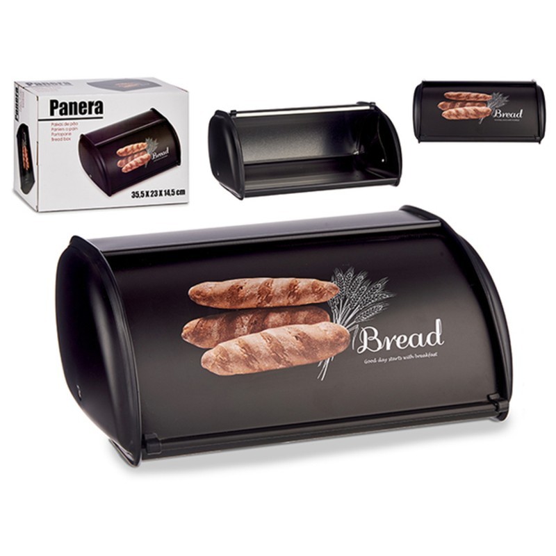 Broodmand Bread Zwart Metaal (23 x...