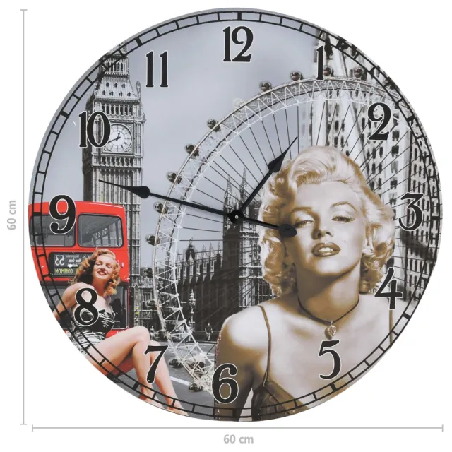Horloge murale vintage 60 cm