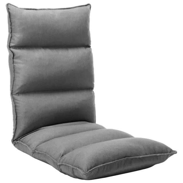 Chaise pliable de sol Gris clair Tissu