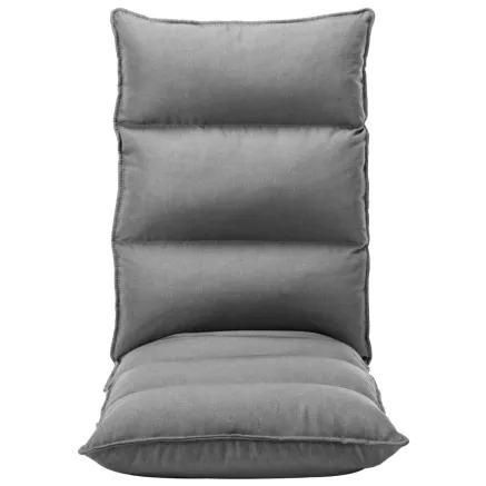 Chaise pliable de sol Gris clair Tissu 2