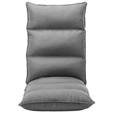 Chaise pliable de sol Gris clair Tissu