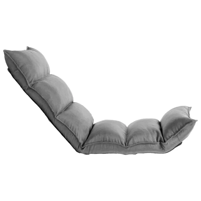 Chaise pliable de sol Gris clair Tissu