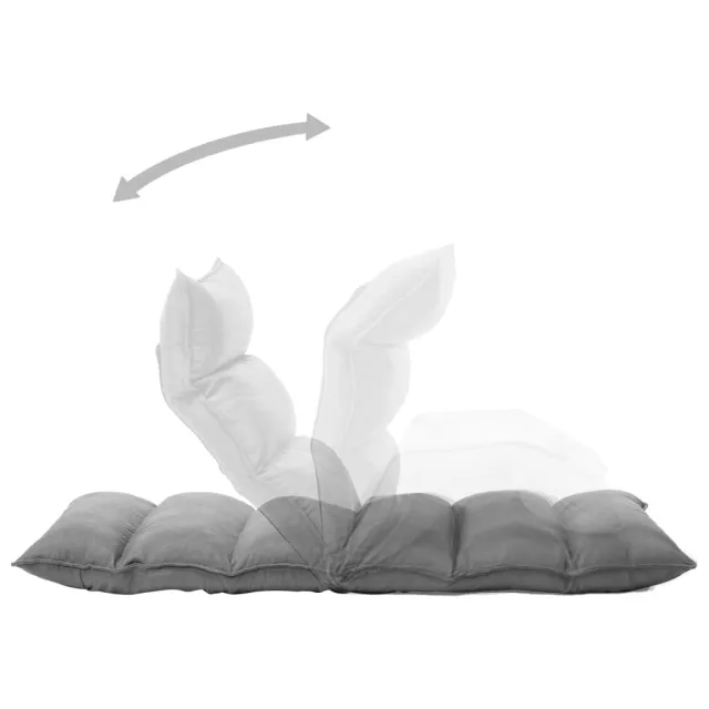 Chaise pliable de sol Gris clair Tissu