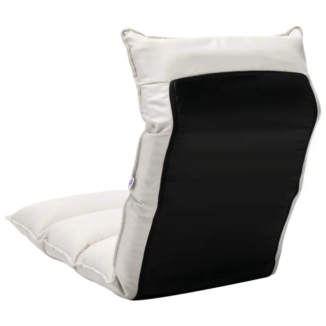 Chaise pliable de sol Crème Tissu