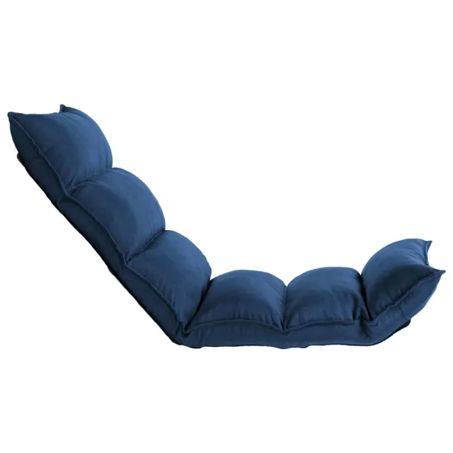 Chaise pliable de sol Bleu Tissu