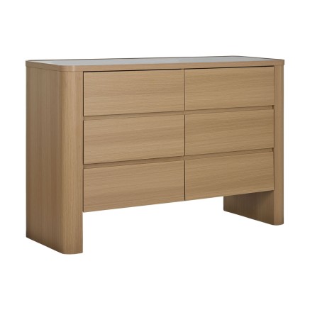 Cassettiera Home ESPRIT Naturale Grigio chiaro Moderno 120 x 40 x 80 c