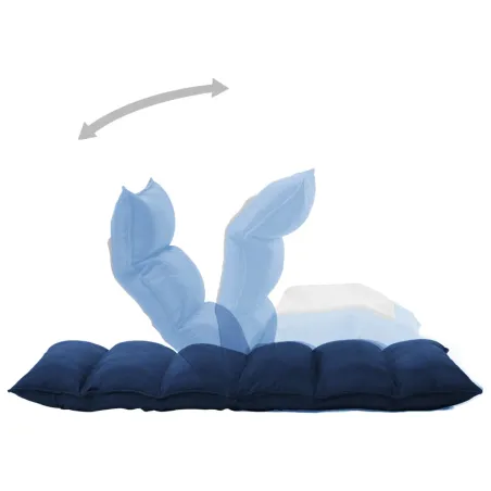 Chaise pliable de sol Bleu Tissu