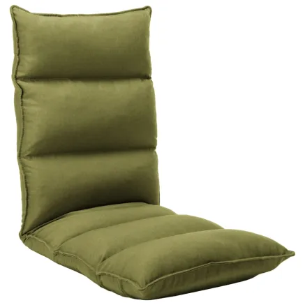 Chaise pliable de sol Vert Tissu