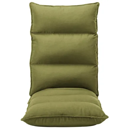 Chaise pliable de sol Vert Tissu 2