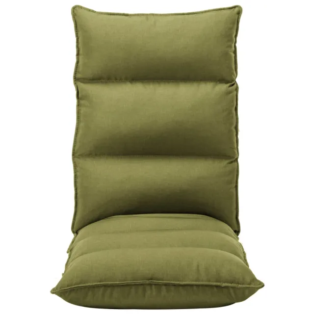 Chaise pliable de sol Vert Tissu