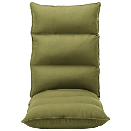 Chaise pliable de sol Vert Tissu