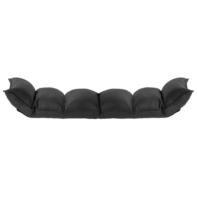 Chaise pliable de sol Noir Tissu