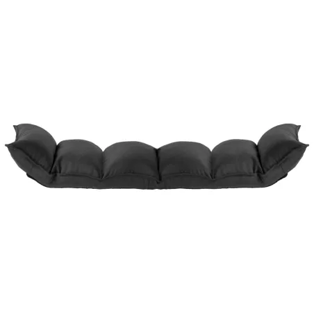 Chaise pliable de sol Noir Tissu