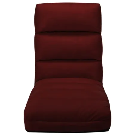 Chaise pliable de sol Rouge bordeaux Similicuir