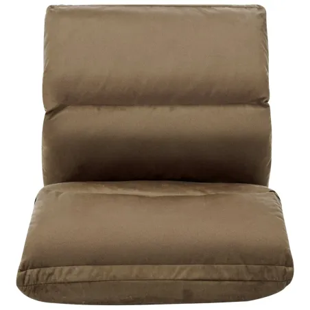 Chaise pliable de sol Taupe Microfibre