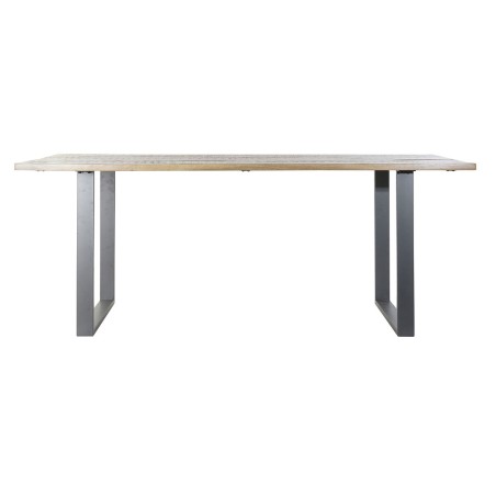 Table de Salle à Manger Home ESPRIT Noir Naturel Métal Bois de mangu