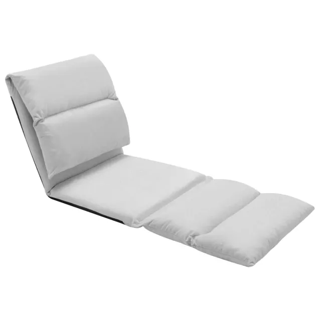 Chaise pliable de sol Gris clair Microfibre