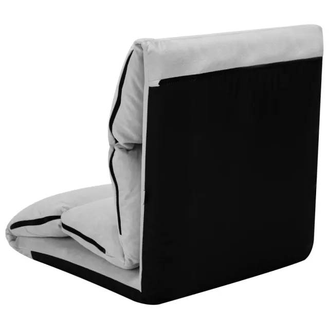 Chaise pliable de sol Gris clair Microfibre