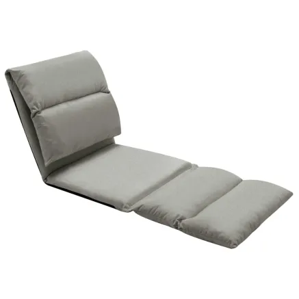 Chaise pliable de sol Gris foncé Microfibre 2