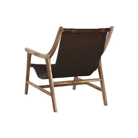 Poltrona Home ESPRIT Naturale Marrone scuro Teca 68 x 86 x 86 cm