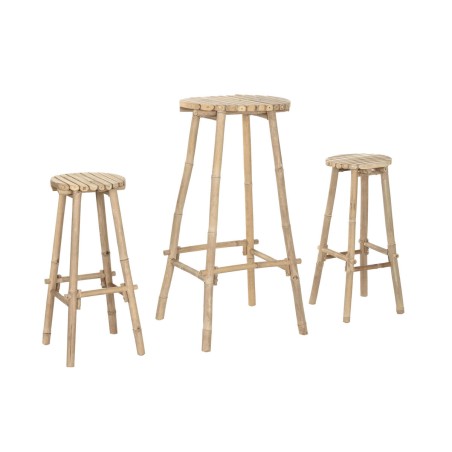 Tavolo con 2 sedie Home ESPRIT Bambù 50 x 50 x 105 cm