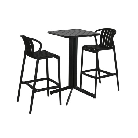 Conjunto de Mesa con 2 Sillas Home ESPRIT Negro Metal Polipropileno 60