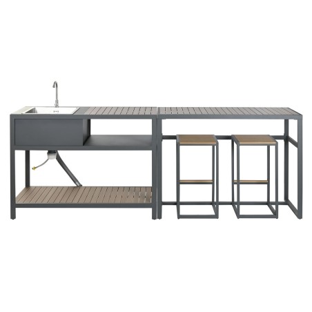 Mobile da cucina Home ESPRIT Grigio Naturale 127 x 100 x 90 cm 127 x 1