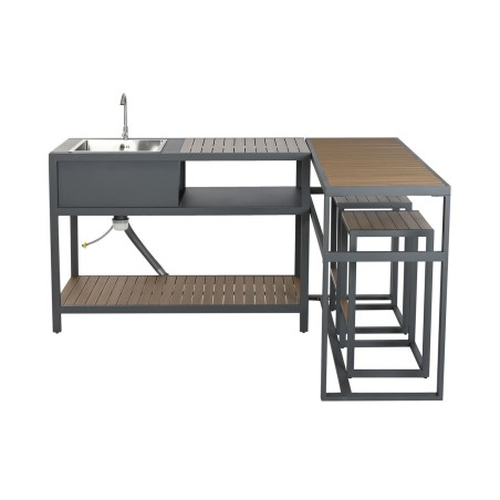 Mobile da cucina Home ESPRIT Grigio Naturale 127 x 100 x 90 cm 127 x 1