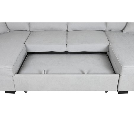 Sofá Cama Home ESPRIT Gris Moderno 298 x 154 x 92 cm