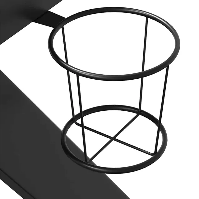 Bureau de jeu avec pieds en forme de K Noir 110x60x75 cm