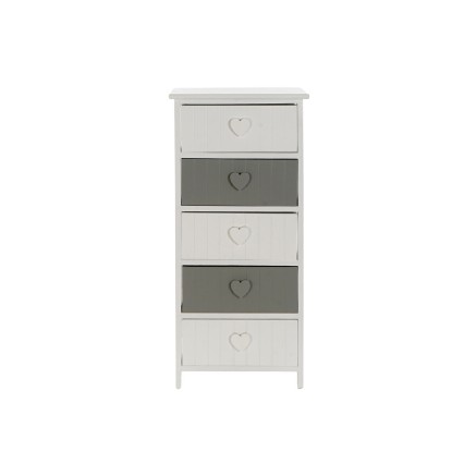 Cajonera Home ESPRIT Blanco Gris 40 x 29 x 90 cm 2