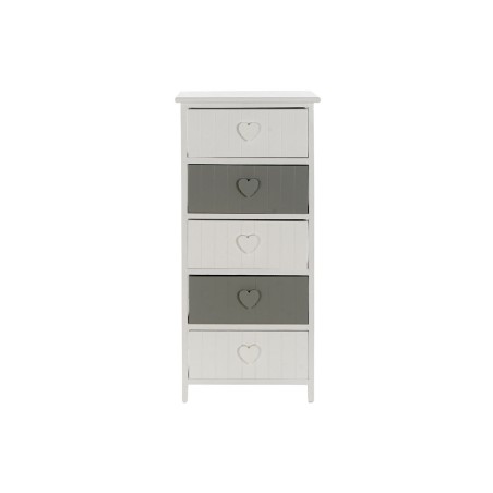 Schubladenschrank Home ESPRIT Weiß Grau 40 x 29 x 90 cm