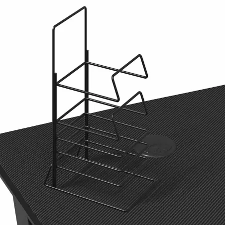 Bureau de jeu avec pieds en forme de ZZ Noir 90x60x75 cm