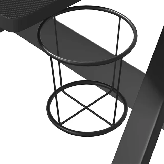 Bureau de jeu avec pieds en forme de ZZ Noir 90x60x75 cm