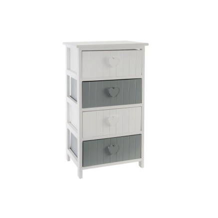 Schubladenschrank Home ESPRIT Weiß Grau 40 x 29 x 73 cm